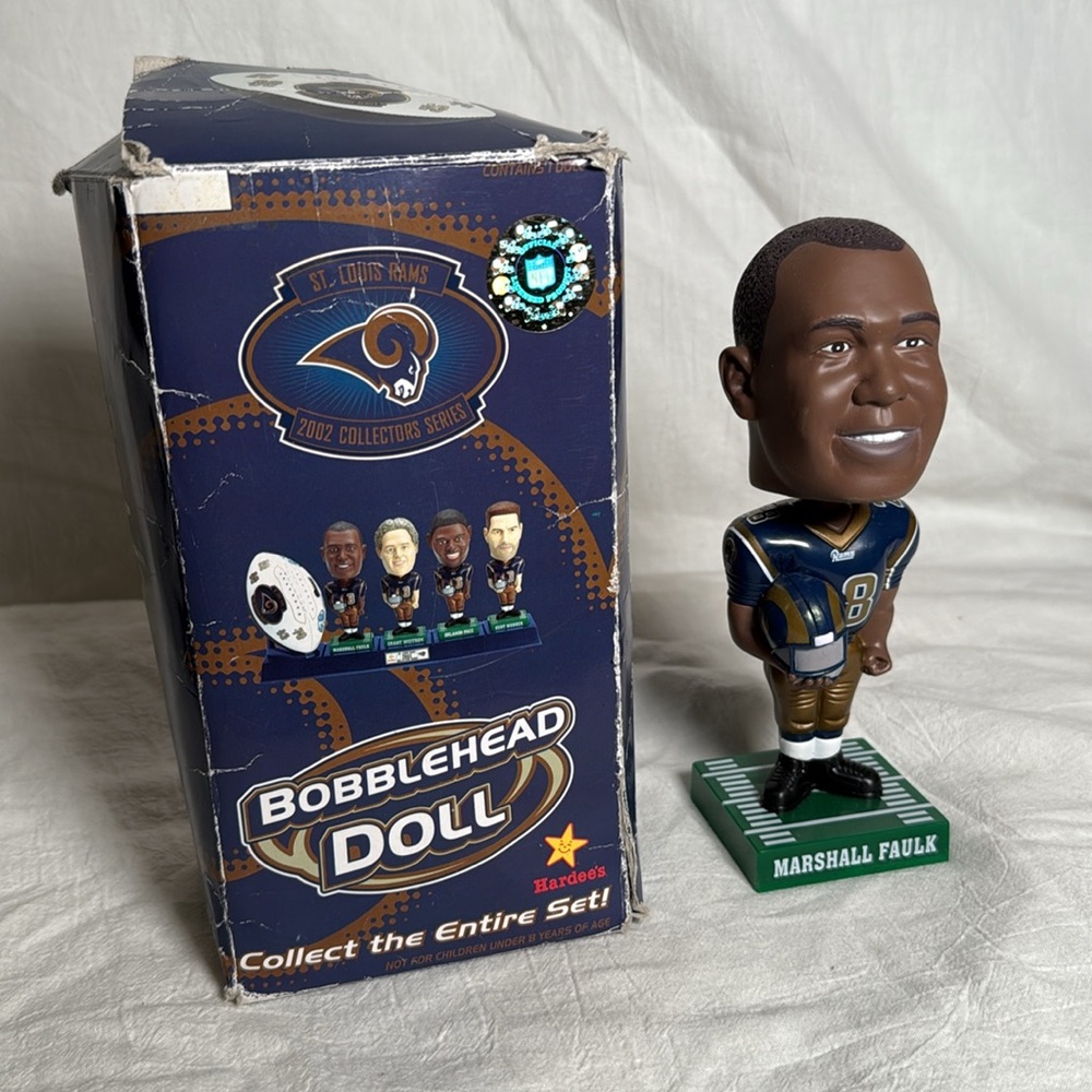 NFL - Marshall Faulk - St Louis Rams Bobblehead - Hardees 2002 Collectors Series